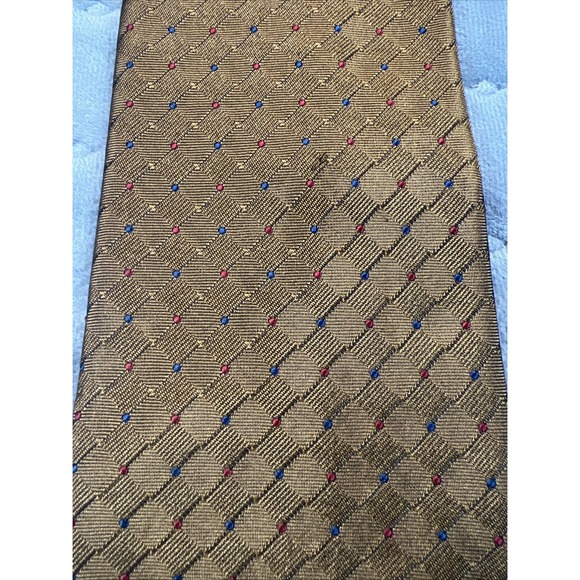 ROBERT TALBOTT - Studio Choc Brown Tie With Red And Blue Dots - Picture 2 of 6